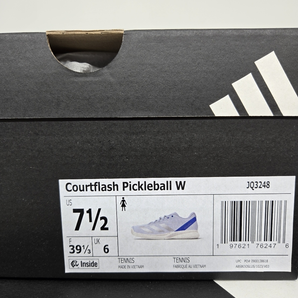 New adidas Pickleball Halo Blue Silver Metallic Women's Shoes Size 7.5 - Picture 8 of 8